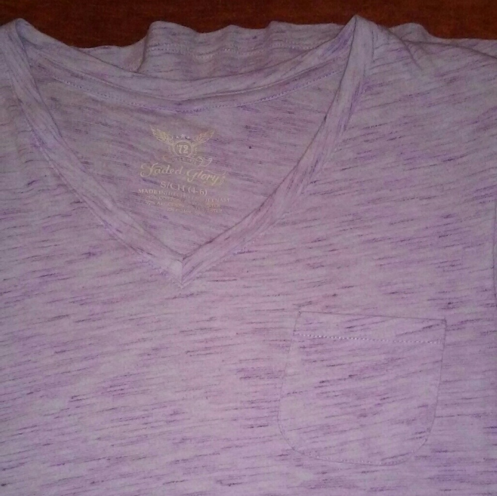 3/$15 6/$25 Purple Space Dyed SS Pocket Tee